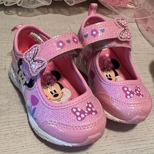 Pink Kids Shoes with Bow Design
